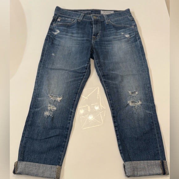 AG Adriano Goldschmied The Ex-Boyfriend Slim Jeans (slouchy slim) in Dark Blue - Picture 1 of 4